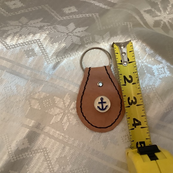 Keychain Leather Nautical Handmade - Picture 3 of 5